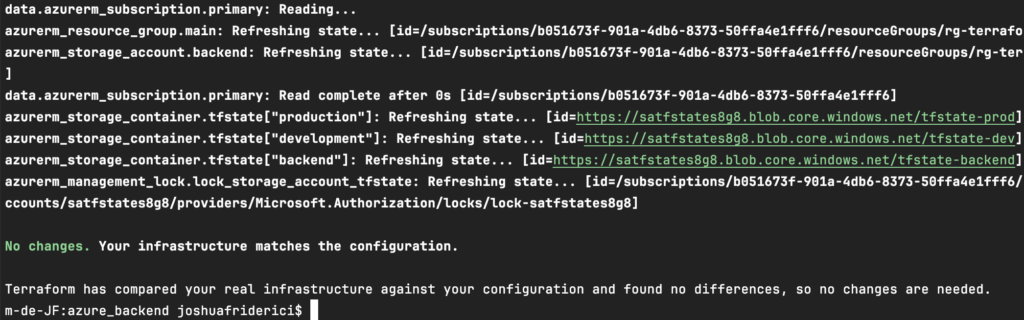 Ausgabe terraform plan