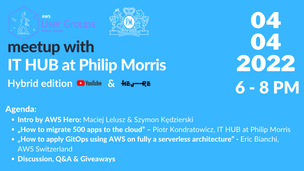 AWS User Group KRK meetup #57 & IT HUB at Philip Morris