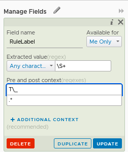 RegEx dla wyodrębnionego pola