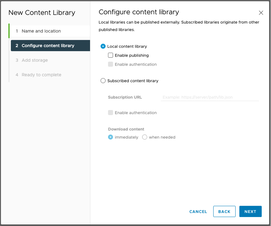 vCenter Content Libraries