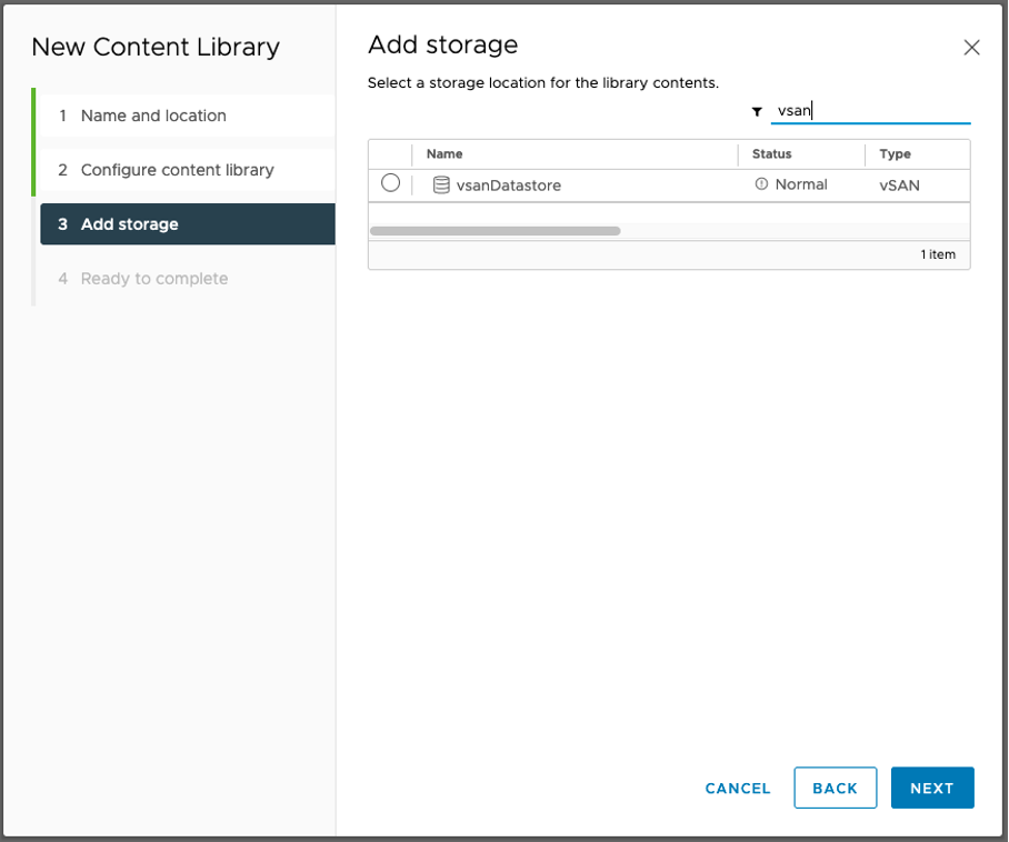 Content Library vCenter