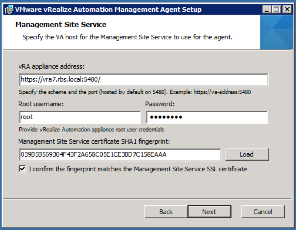 [vRA 7 Installation] Teil 06: Management Agent, Installation Wizard